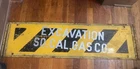 1920-40’s SoCal Gas Co Road Sign Antique Old Vintage Excavation Oil Field Mining