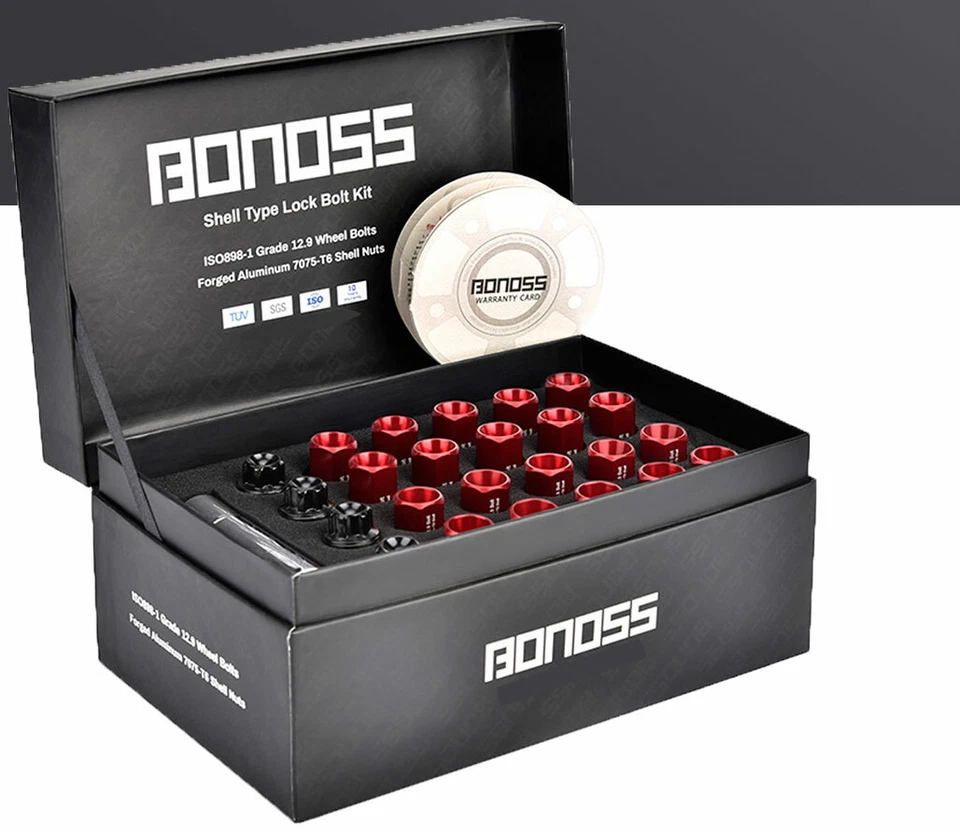 2012+ Se adapta a Mini Cooper R56 F56 F57 F60 14X1,25 pernos de rueda de tuerca de bloqueo rojo 20 piezas Foto 3 de 4