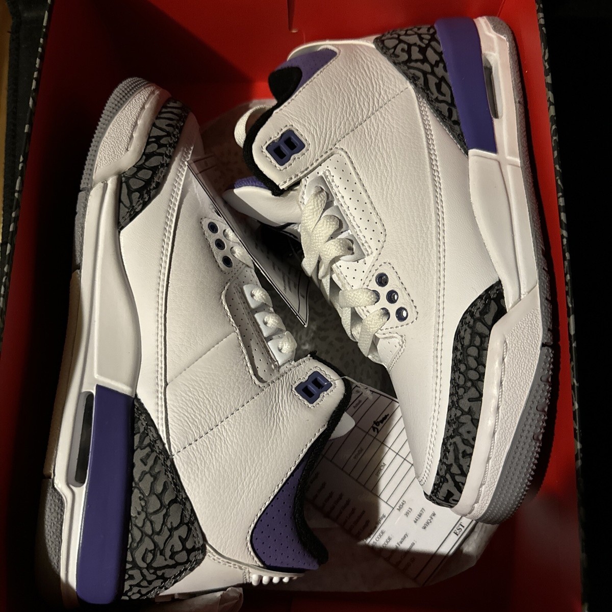 Jordan 3 Dark Iris/ Box Included Air Jordan 3 “Dark Iris” Size 9 (Slightly Worn, Pre-Owned  main image 3
