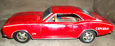VINTAGE 1960S TIN LITHO RED CHEVY CAMARO SS FRICTION TOY CAR 10" COLLECTIBLE