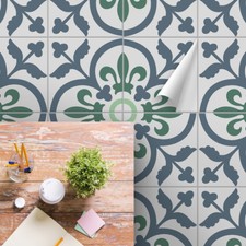 Floor Tile Stickers Set of 20 "Mary" for Kitchen, Bathroom, Shower Durable