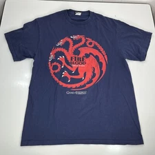 GAME OF THRONES Targaryen Fire & Blood Dragons HBO 2011 T-Shirt Adult Size L