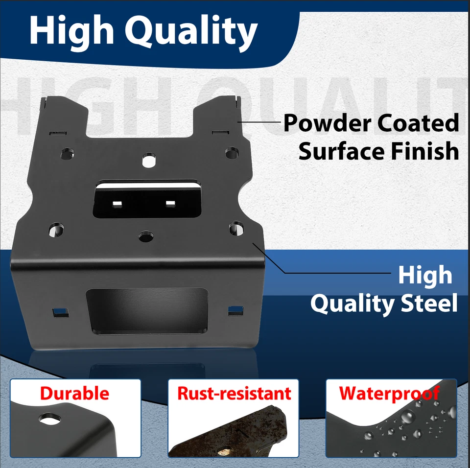 For Polaris Sportsman 400 450 500 550 570 800 850 ATV Winch Mount Plate Brackets - Image 4 of 4