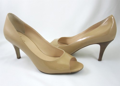 Cole Haan Aire Lainey 8.5 B arenisca Nude Charol Zapatos De Salón Abierto  Dedos de los pies | eBay