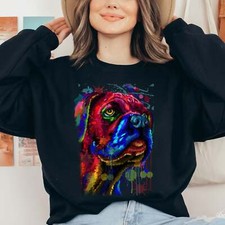 Splash color Cane Corso dog Unisex Crewneck Sweatshirt Abstract pet design