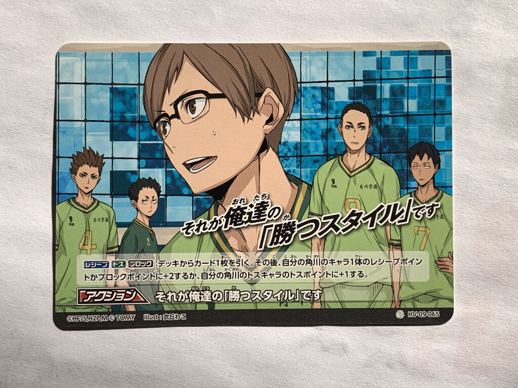 kakugawa Rare tomy haikyu card anime manga school hv-09-065 made