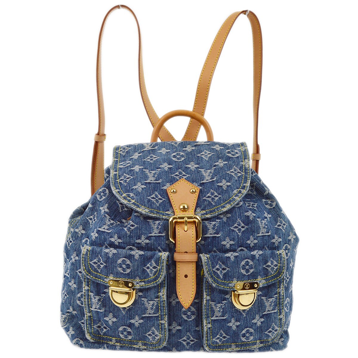 Louis Vuitton Sac a Dos GM Backpack Monogram Denim Blue RARE Louis Vuitton Monogram Denim Sac a Dos GM blue jean  main image 2
