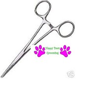 Pet Grooming DOG CAT HEMOSTAT Forcep Tweezer Hair Puller EAR Stainless Steel LRG