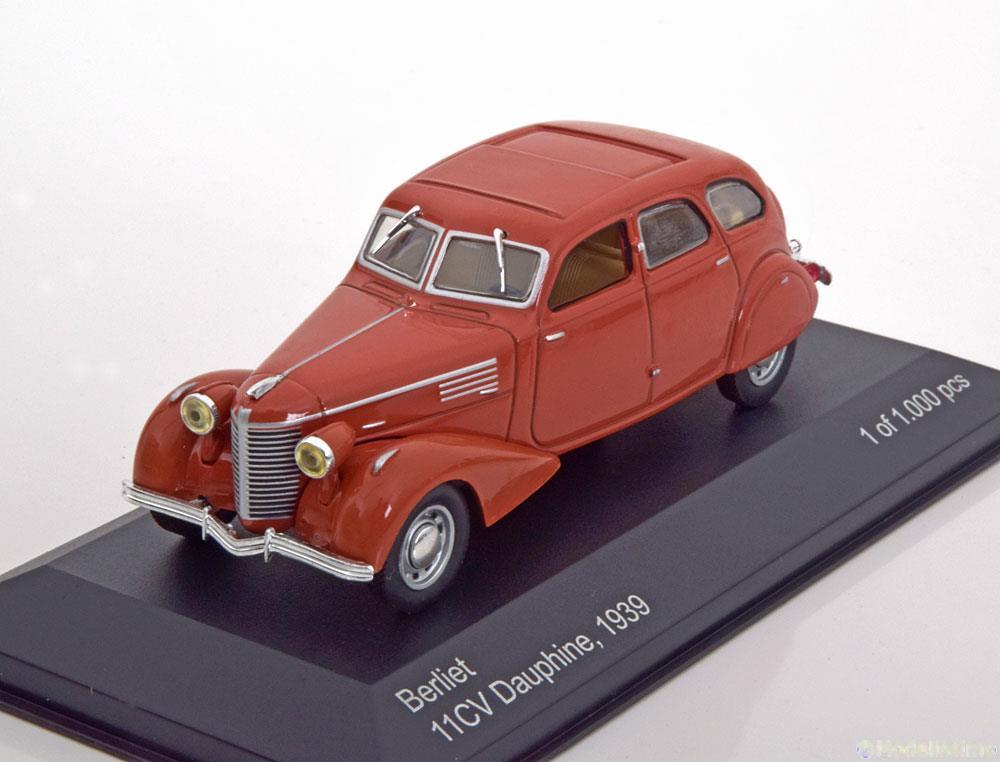 Berliet 11CV Dauphine 1939 rouge clair Whitebox WB100 voiture miniature au 1/43