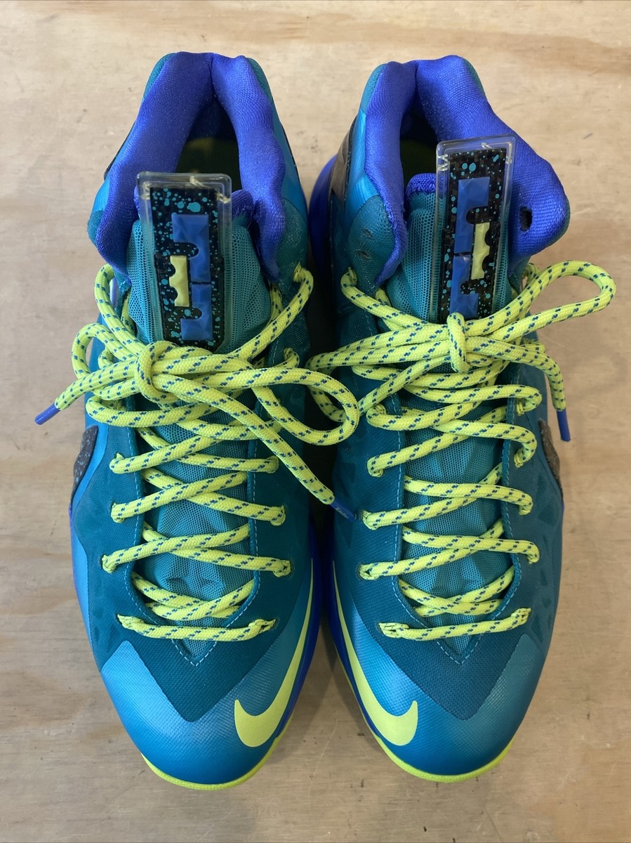 1089) Nike LeBron 10 P.S Elite Miami Dade Turquoise 579827-300