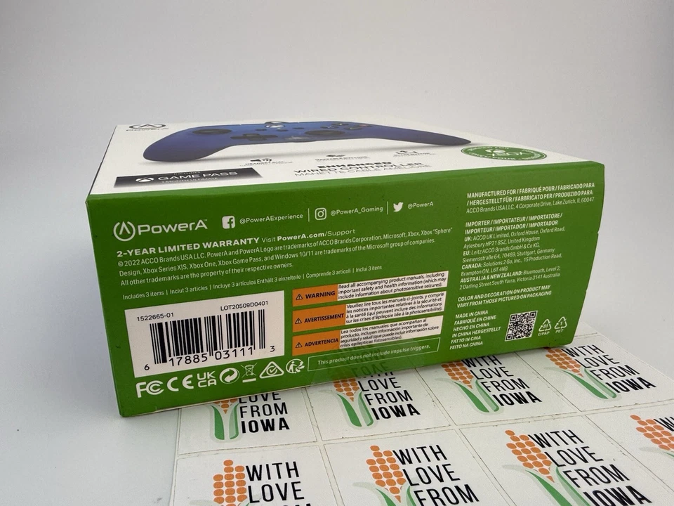 PowerA Enhanced Wired Controller for Xbox One Series X|S - Midnight Blue & Cable - Image 4 of 4