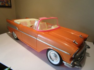 Vintage Barbie 57 Chevy Bel Air Convertible Car Mattel Pink 1988 | eBay