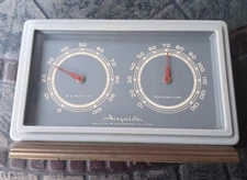 Vintage Airguide Mid Century Temperature Barometer Humidity & Temp Instrument