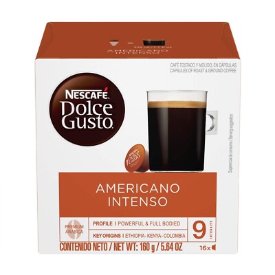 Nestle Coffee mate Dolce Gusto Nescafe Pods, Americano Intenso, 16 Count, Pac...
