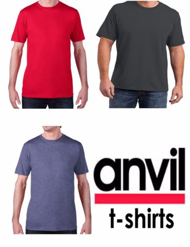 5 For $20 Plain T-Shirt Shirt Solid Tee Men's Short Sleeve Red Charcoal Blue - Photo 1 sur 13