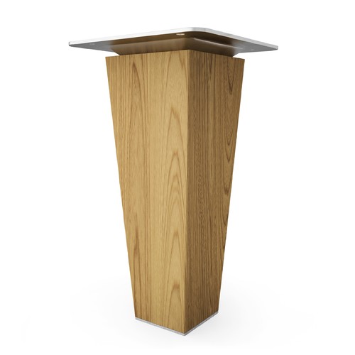 4x sossai® Eckige Holzfüße Eiche Gerade Ausführung Tischbeine Holz Möbelbeine - Bild 8 von 15