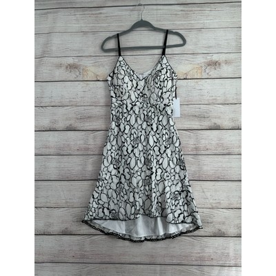 Ryse the Label Floral Lace Spaghetti Strap High Low Dress Women's Sz S White NEW