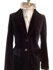 Vintage Black Velvet Coat Size 10 Witchery Victoriana