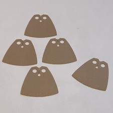 5x Cape / Umhang Standard * beige * kompatibel für Minifiguren