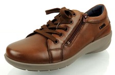 G COMFORT  Damen Halbschuh  WEITE H  cognak  YAK-LEDER  Einlagen geeignet