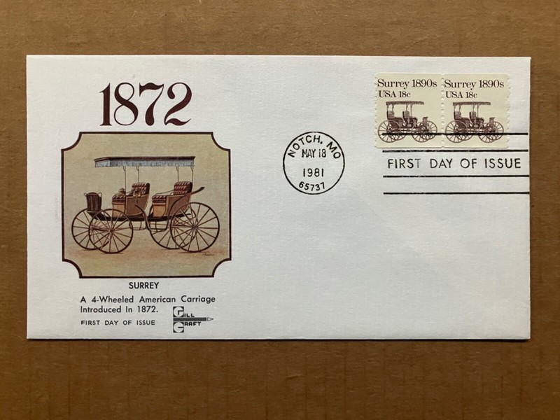 1981 18c Surrey 1890s  1907 Gill Craft First Day Cover