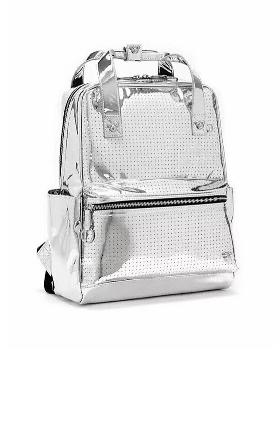 ❤️❤️ Disney Store Mickey Mouse Silver Backpack exclusive (add pins!) Disney Parks Mini Mickey Mouse Pin Trading Backpack Bag  main image 3