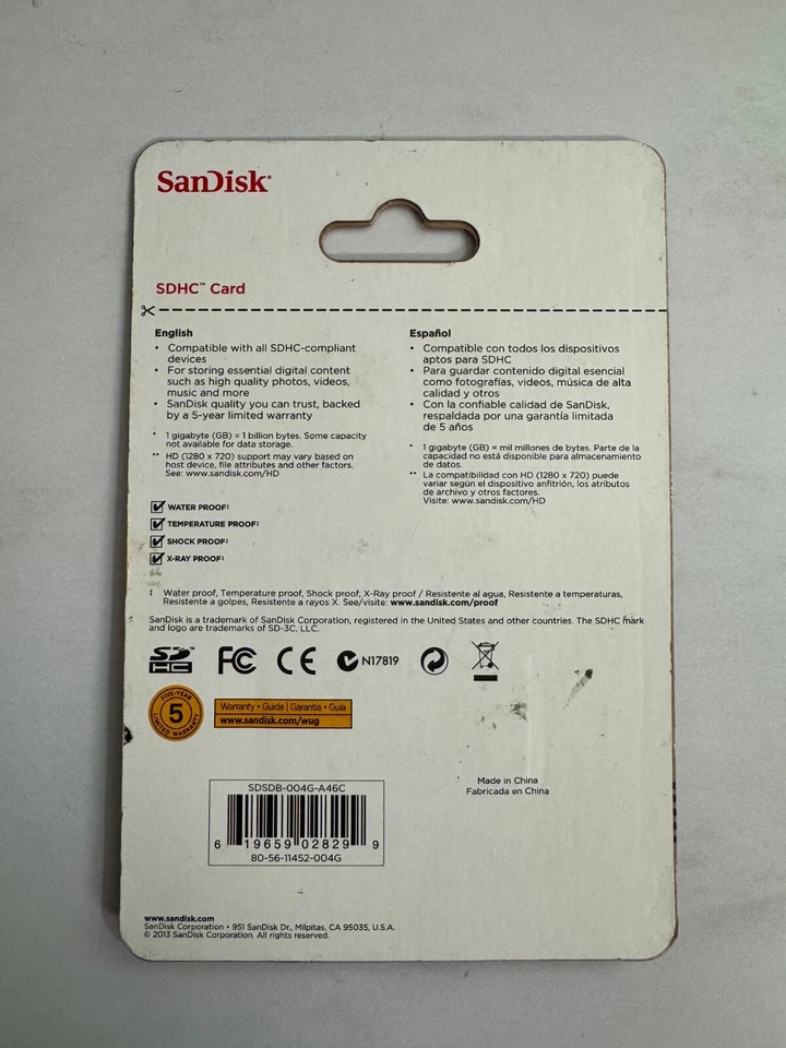 SanDisk SDHC Card 4GB Full HD For Picture and Video - Image 3 of 4
