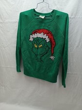 Seuss Grinch Face Christmas Sweater Size S
