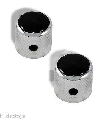 Knob Screw Type 6mm Chrome Black Pearloid Cap 2 Pack 0811263CHBP-2P