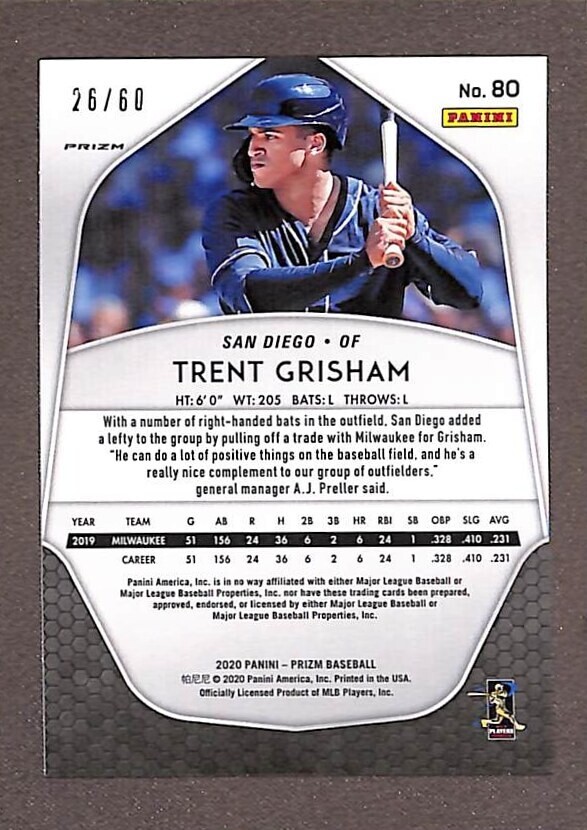 Eric Grisham プロモデル Eric Grisham プロモデル Eric Grisham プロモデル 2020 Panini Prizm