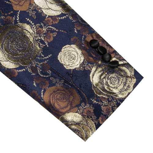 Para Hombres Floral Esmoquin Cena Chaqueta Calce Regular Chal Solapa Paisley Baile de graduación Fiesta Traje - Imagen 9 de 236
