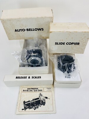OPEN BOX ASAHI PENTAX 35mm Bellows + Slide Copier + Release Scales MADE IN JAPAN