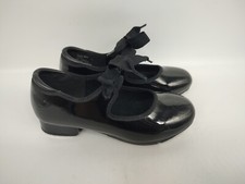 Balera Black Patten Leather Mary Jane Jr Childs Tap Shoes Size 13.5c Style B60