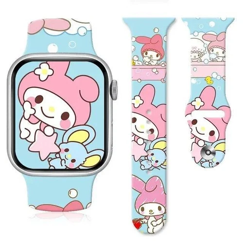 Anime Sannrio My Melody Cinnamoroll Kuromi Uhrenarmband für Apple Watch 8765 Stra - Bild 43 von 58