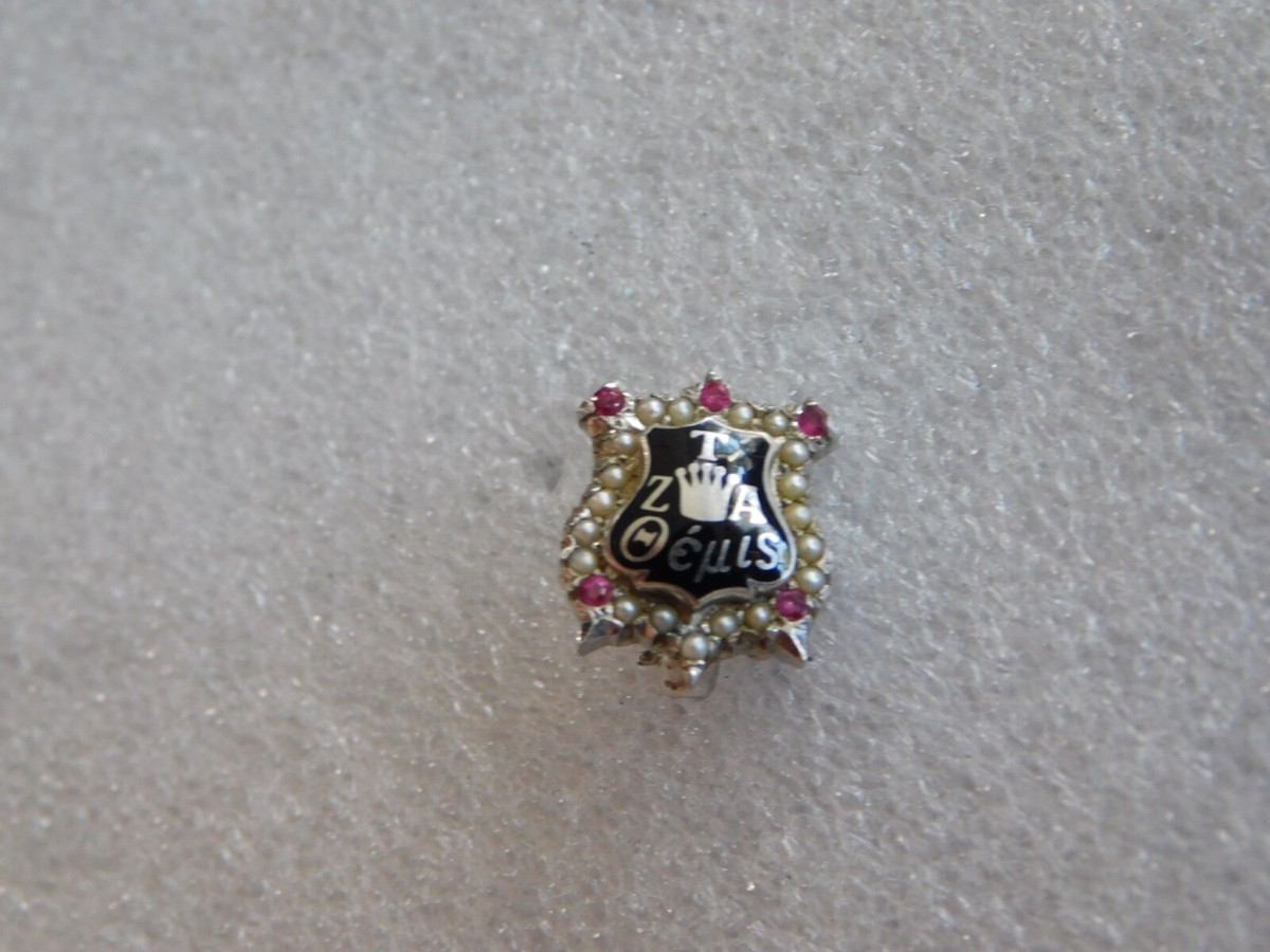 Old 1953 10k White Gold Zeta Tau Alpha Sorority Pin Badge | eBay Old 1953 10k White Gold Zeta Tau Alpha Sorority Pin Badge | eBay