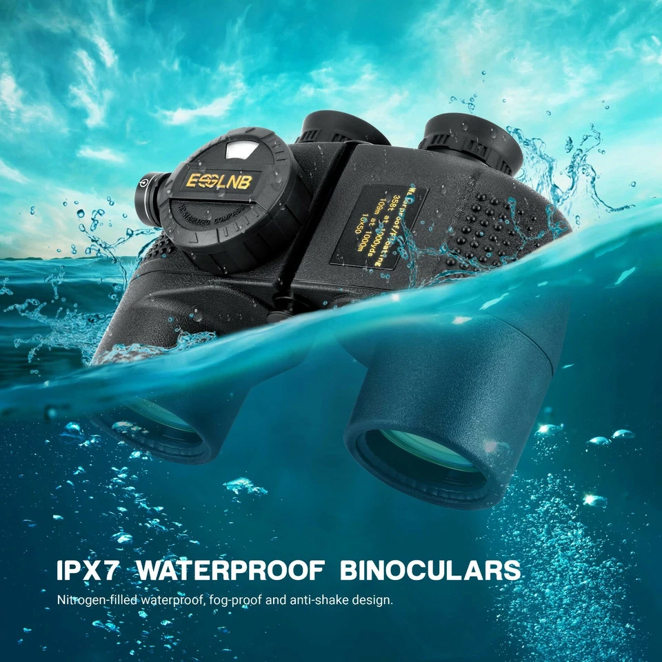 10X50 Powerful Marine Binoculars Military Level With Rangefinder Compass - Image 2 of 4