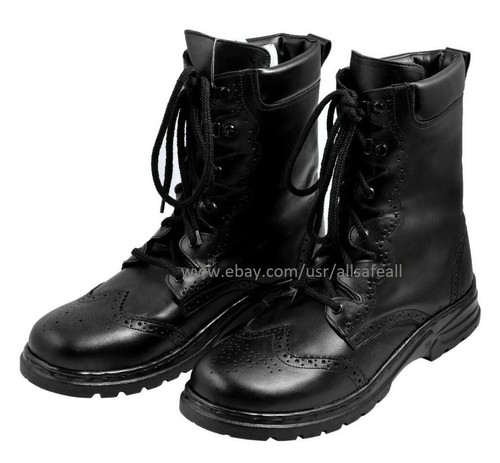 Ghillie Boots Black Leather Ghillie 