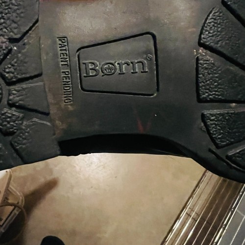Botas de montar Born negras de tela de cuero para mujer 8M hasta la rodilla con hebilla y cremallera - Imagen 8 de 11