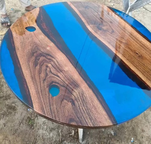 Epoxy Resin Tabletop Round Epoxy Coffee Tabletop for Home Decor - Picture 3 of 17