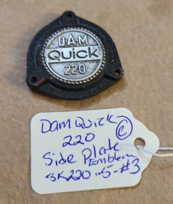 Dam Quick 220 Used Replacement Part - Side Plate Cover Emblem - SK220-5-C  #3
