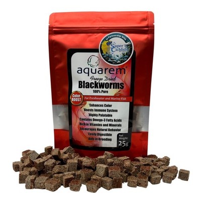 Freeze-Dried Blackworms with Color Boost   High Protein Food for Vibrant Colors