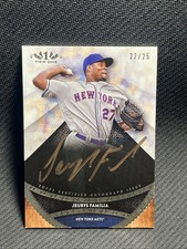 2017 TOPPS TIER 1 JEURYS FAMILIA AUTO 22/25 NEW YORK METS