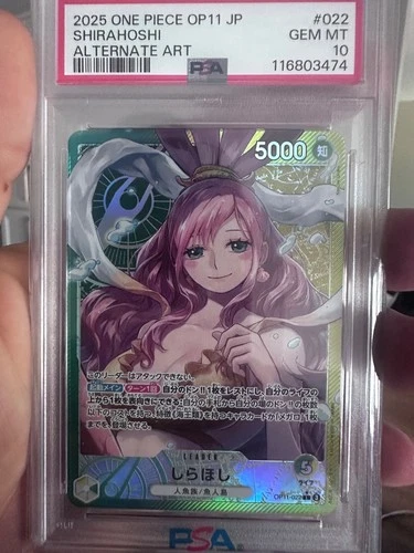 Shirahoshi (022) (Alternate Art) OP11-022 A Fist of Divine Speed Foil PSA 10