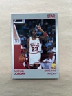 1990 Star Ad Card Chicago Bulls Michael Jordan (Gray) NRMT Condition.