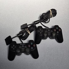 Official Sony PlayStation 2 DualShock Controller SCPH-10010 PS2 Black Wired Lot