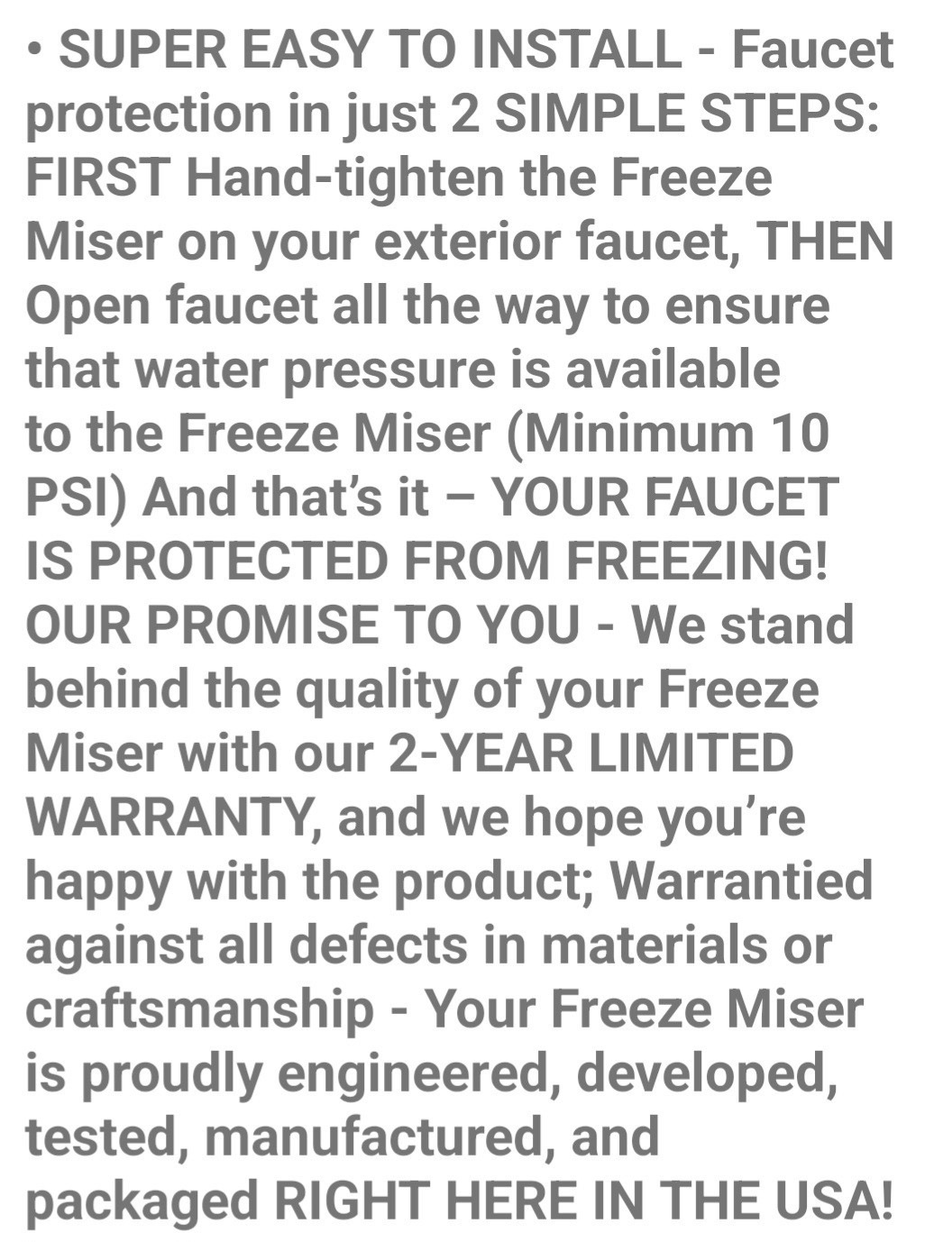 Freeze Miser 4 Pk *new* Faucet Freeze Protection MSRP $98
