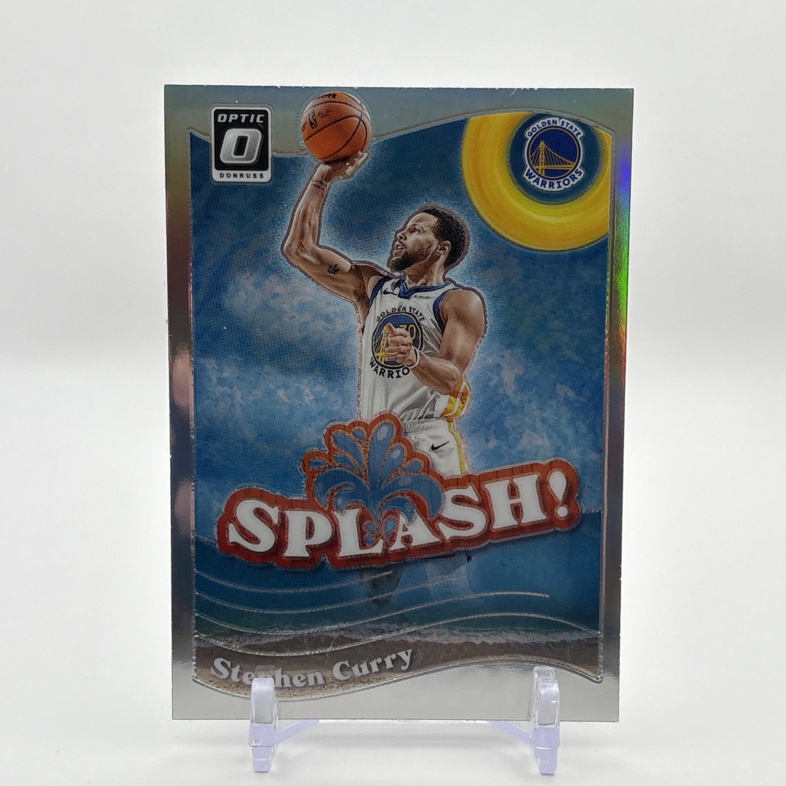2023-24 Panini Donruss Optic Splash Holo Silver Prizm #8 Stephen Curry Warriors