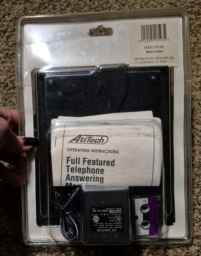 AtiTech Telephone Answering Machine #ATC-203 New Never Opened Vintage - Zdjęcie 2 z 3