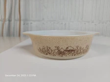 Vintage Pyrex Forest Fancies Mushroom Small Casserole Dish 471-B NO Lid