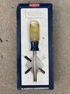 Vintage Sears Craftsman 41467 Magnetic Screwdriver 3 Hex Bits (1 Missing) IN BOX